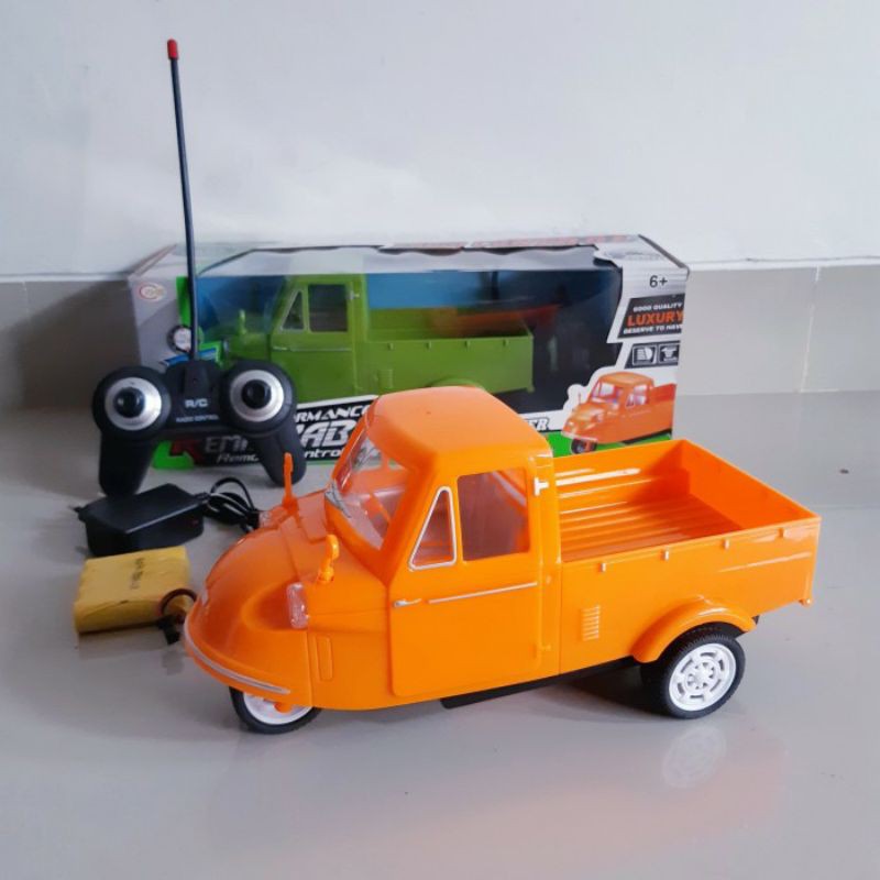 Mainan Bemo Remote Control - Rc Car Mobil Pickup Bajaj Anak Edukatif
