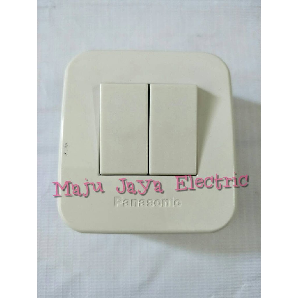 Jual Saklar Seri Timbul Tembok Panasonic WSJ 3900 Double 2 Switch Outbow LS1