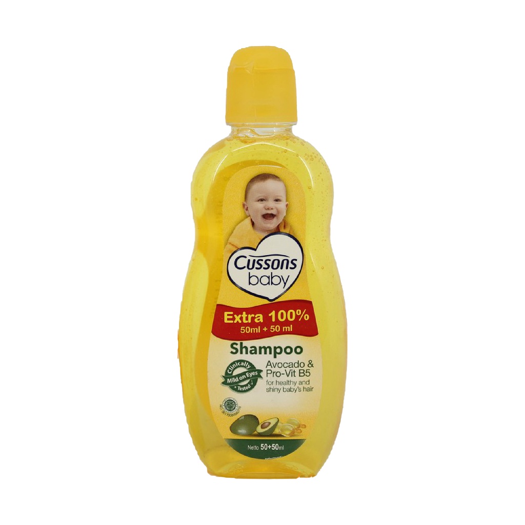 Bisa COD Cussons Baby Shampo Bayi Ektra 100% 50+50 ml Shampo Aman Untuk Bayi