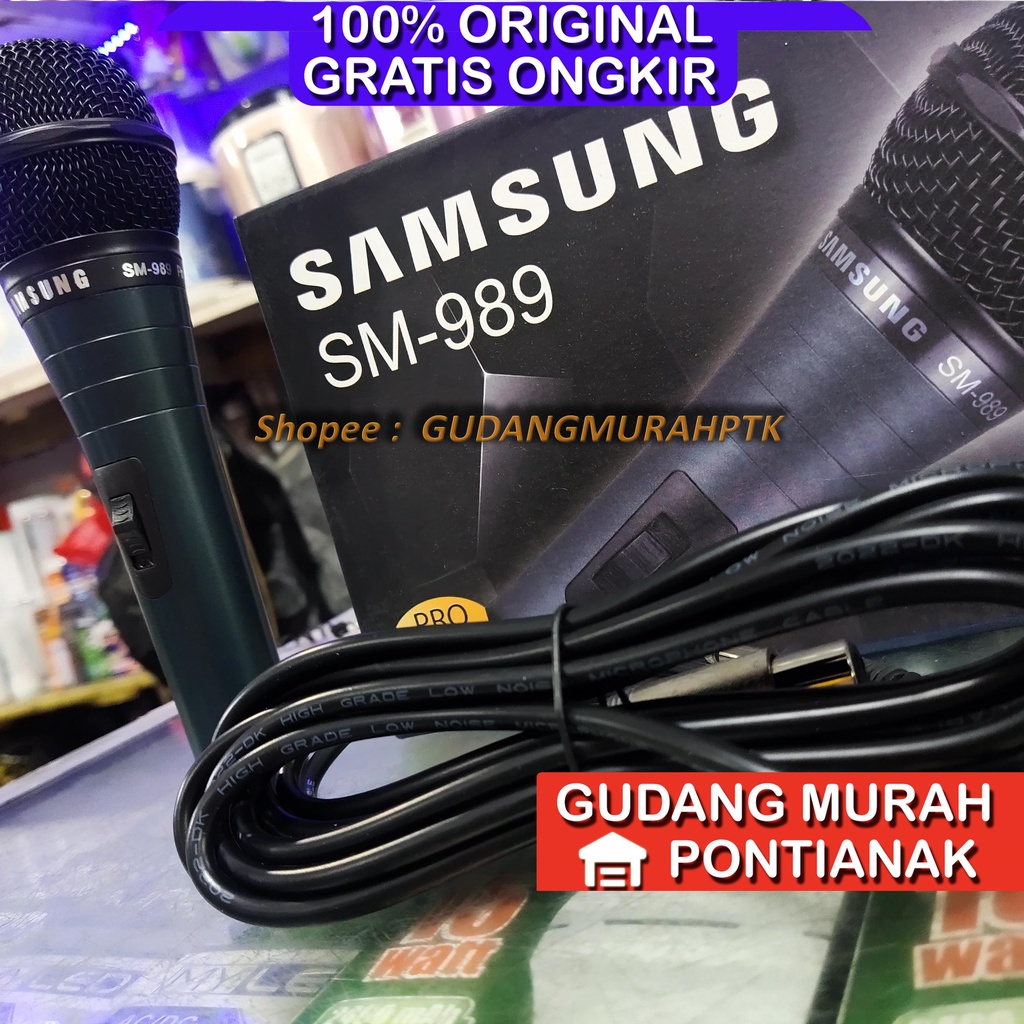 Mic Kabel Samsung SM-989 Microphone Dynamic Vocal Karaoke SM 989 SM989