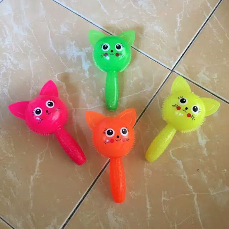 mainan MUSIC STICK RATTLE panda toet toet/ mainan kerincingan bayi / rubber stick toet toet/ kerincingan bunyi nyala ada lampu