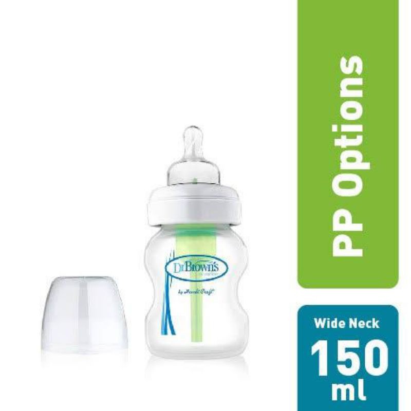 DR BROWNS 5OZ/150ML PP OPTION WIDE NECK BOTTLE | Shopee