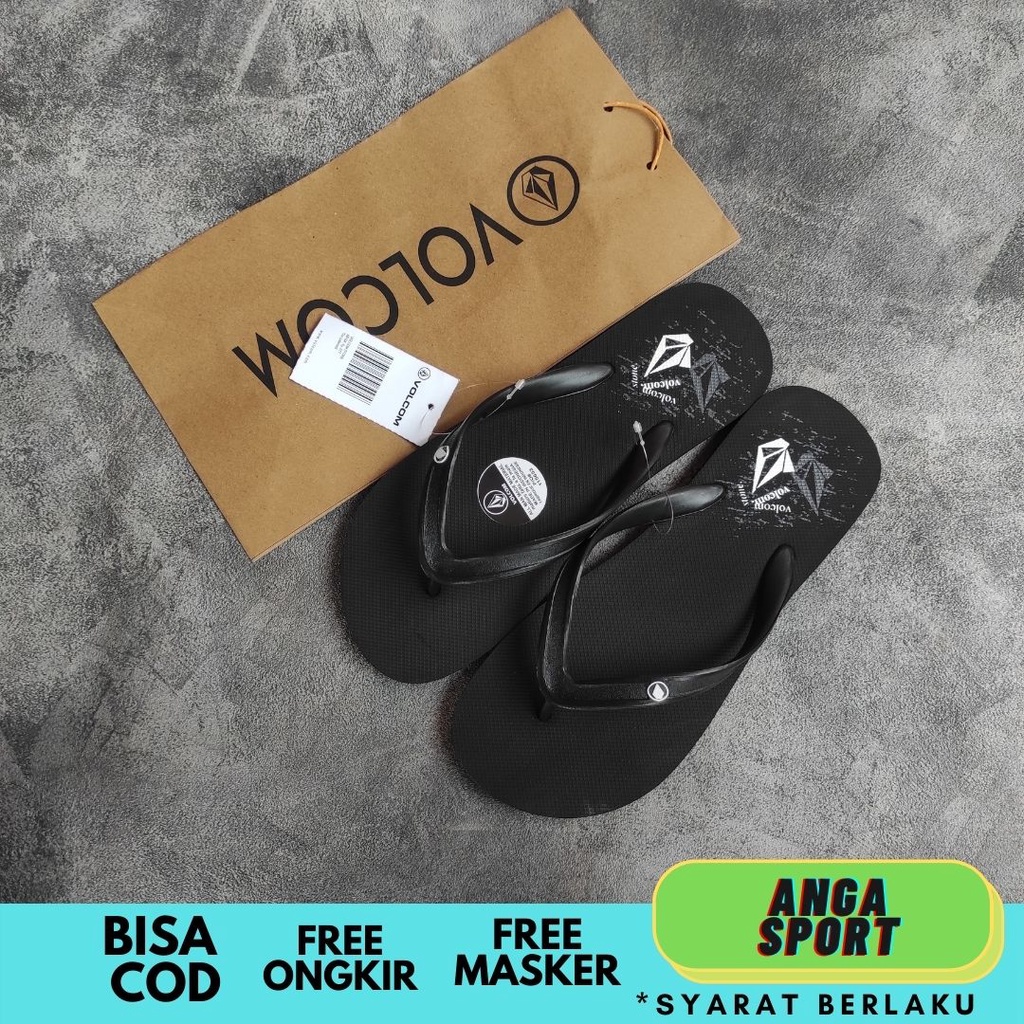 SANDAL PRIA VOLCOM REMAJA KEREN / SANDAL KASUAL BRANDED DISTRO SANTAI / SENDAL JEPIT COWOK PREMIUM QUALITY