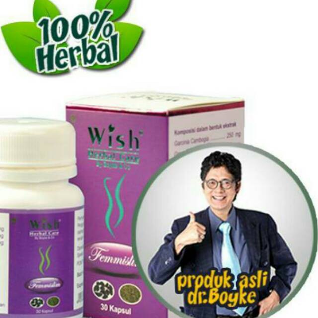 FEMMISLIM Obat Pelangsing Herbal 100% Original Produk Dokter Boyke