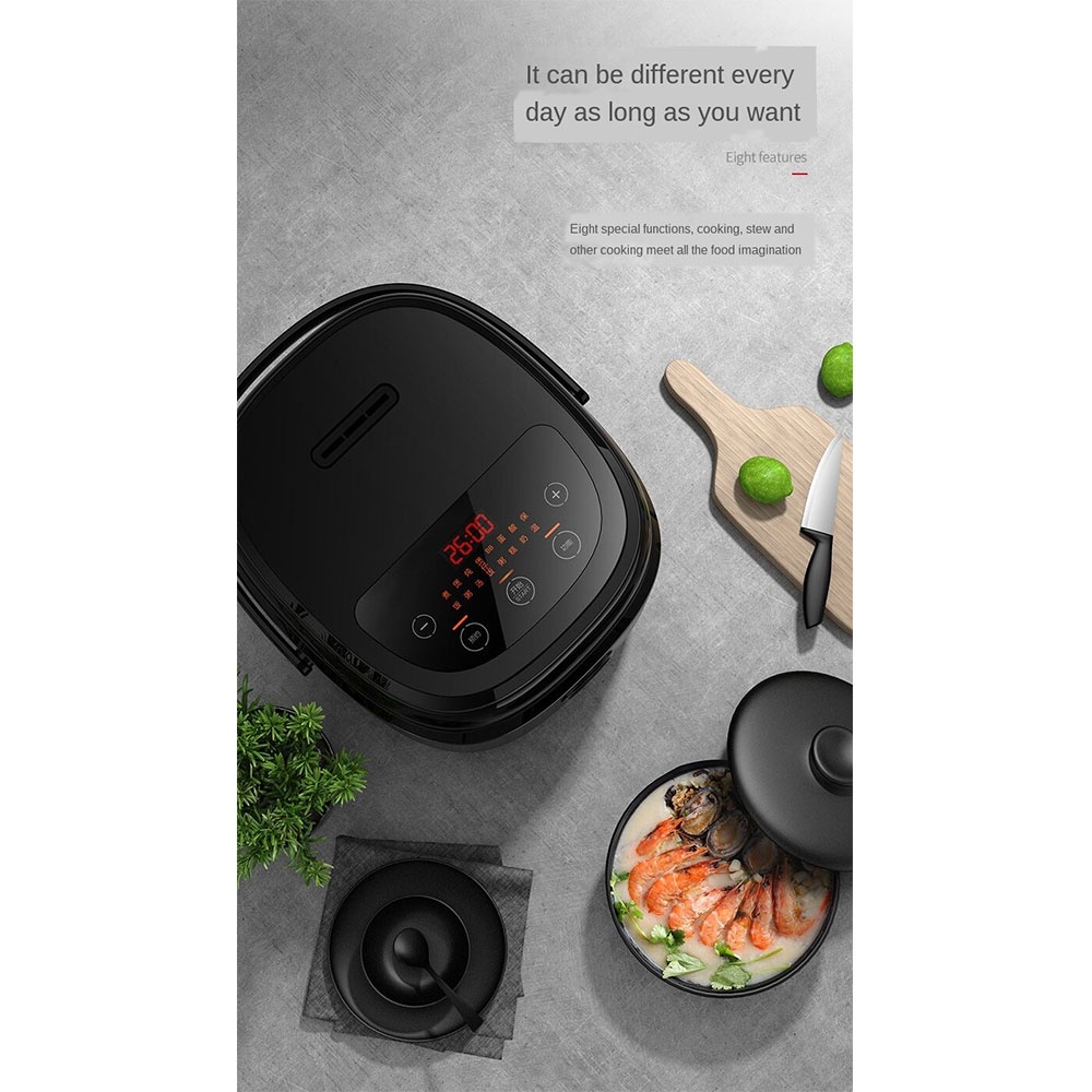 JIASHI Rice Cooker Mini Multi-Function Cooker 1.2L - JSD-999 - Black