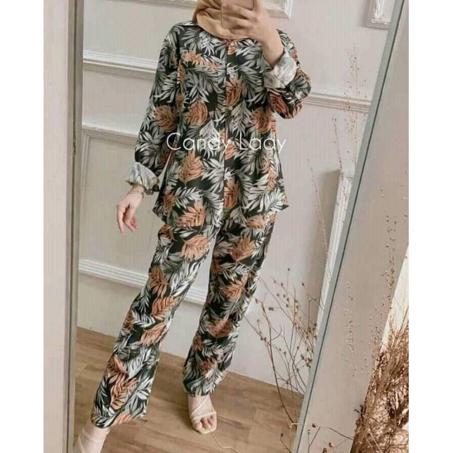 One Set Rayon Viscose Premium motif terbaru-Candy set