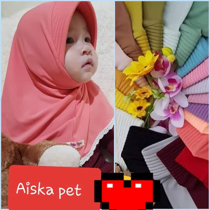 jilbab anak ALISA PET RENDA kerudung anak perempuan hijab anak krudung anak bergo pet anak jilbab bayi