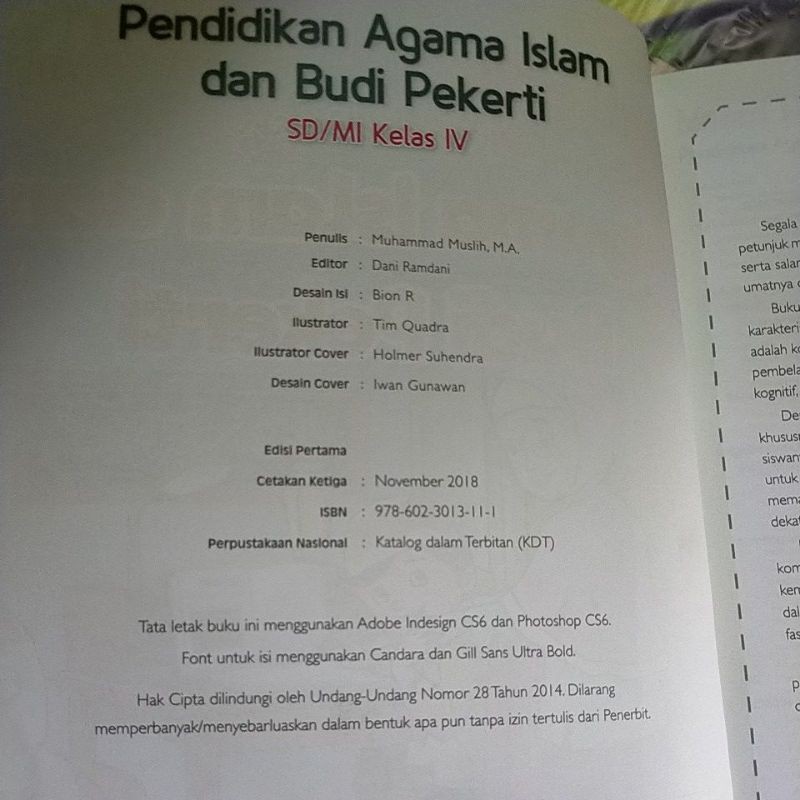 buku agama islam dan budi pekerti k13 kelas 4 sd penerbit quadra