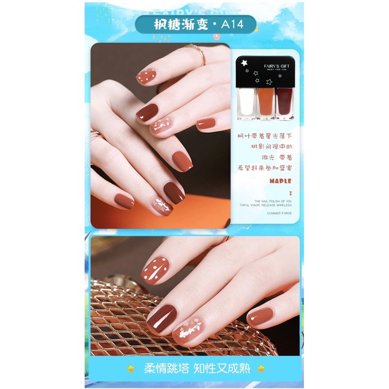 (18WARNA) NAIL POLISH KOREA PREMIUM kutek 3in1 HALAL kutek kuku 3 warna korea KUTEX KOREA