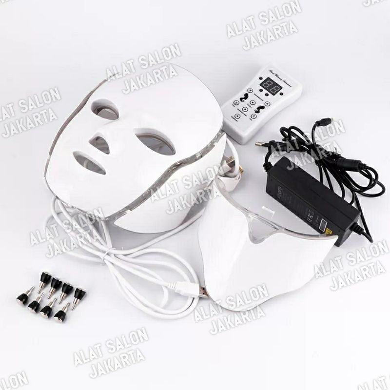 Pdt mask full face PDT Beauty face mask plus neck 7 warna Photondynamictherapy full face 7 in 1