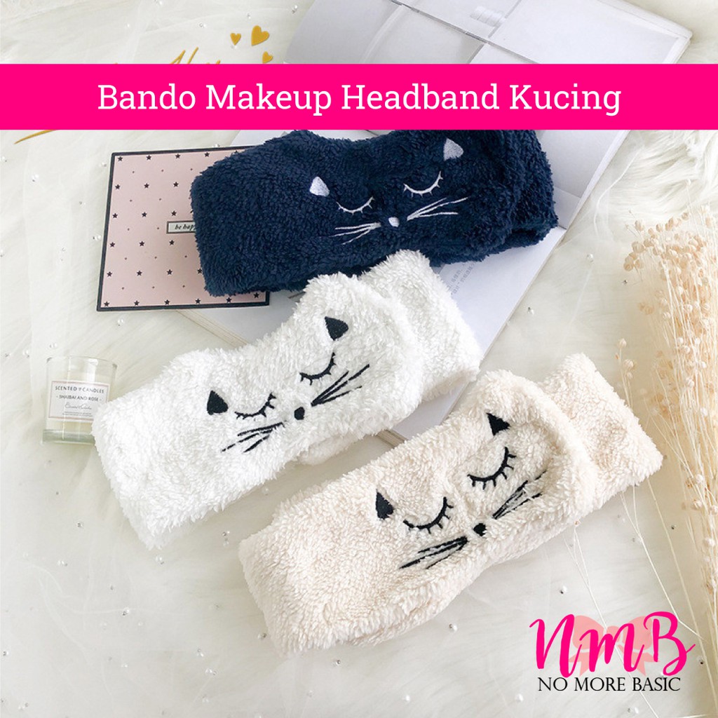 Bandana Bando Motif Kucing Hairband Korea Lucu Kucing Bando Headband Rambut Fashion Rajut