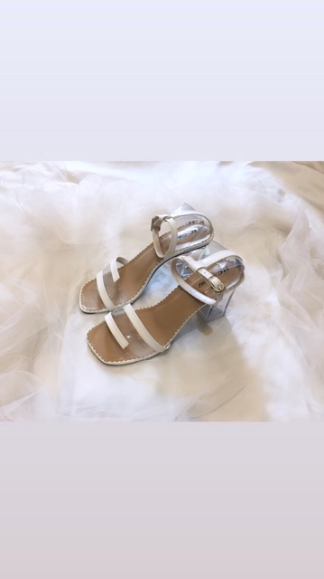 Tiffany Heels kaca sepatu transparan akrilik bahan mika kombi sintetis 7cm size 36 - 40 cinderella-5