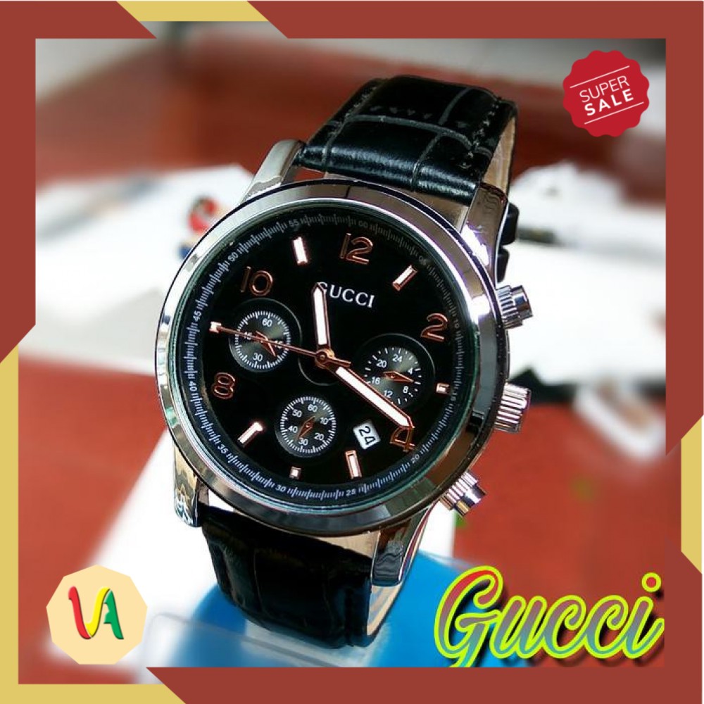 Jam Tangan JAM TANGAN WANITA /JAM TANGAN GUCCI TANGGAL HITAM