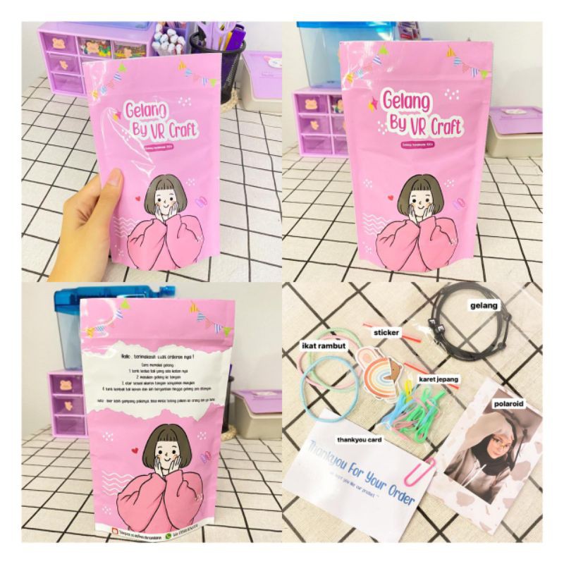 GELANG KEMASAN ZIPLOCK LUCU [ PAKET A ]