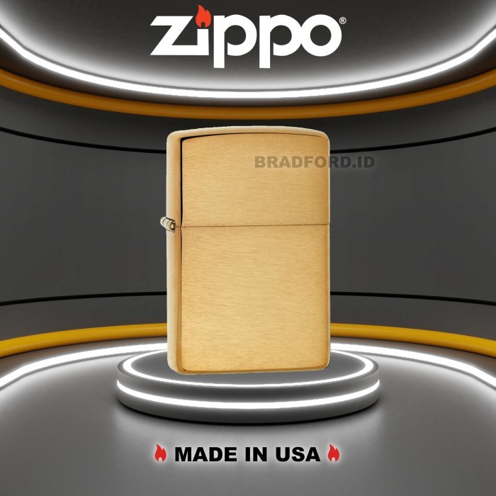 Zippo Armor Brushed Brass 168 Original Garansi Seumur Hidup