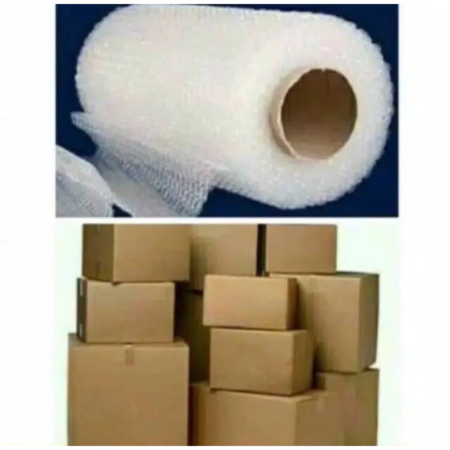

Tambahan bubble wrap & kardus
