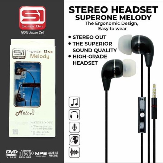 Handsfree super one melody tipe colokan 5310 6300 8600 BB CROSS D880 G900 MAXTRON SAMSUNG