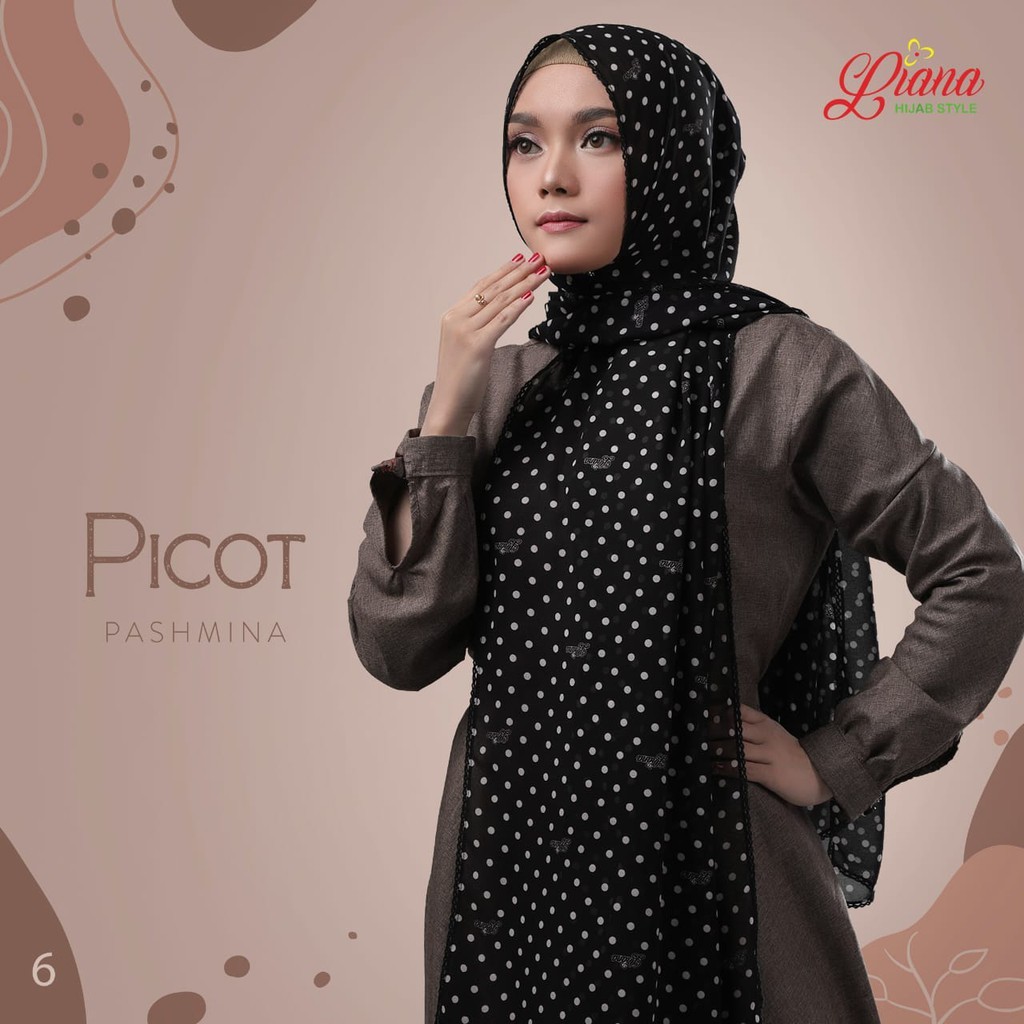 Jilbab Pashmina Polkadot Ceruti