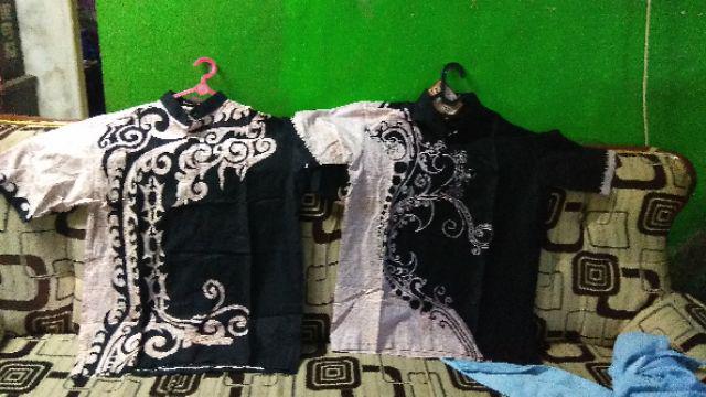 Meifa Batik Kemeja Hitam Manis Motif Abu Jahal