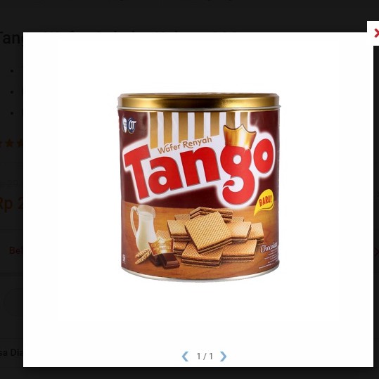 

TANGO WAFER 267 gr biskuit kaleng