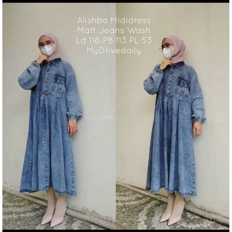 MIDI JEANS WASH/LONG TUNIK HOODIE JEANS/TUNIKJEANS/LONG COAT FLANEL