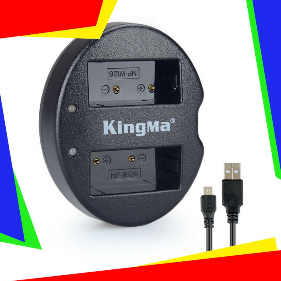 Kingma Charger Baterai 2 Slot Fujifilm X-Pro2 X-Pro1 X-T2 - NP-W126 - Black