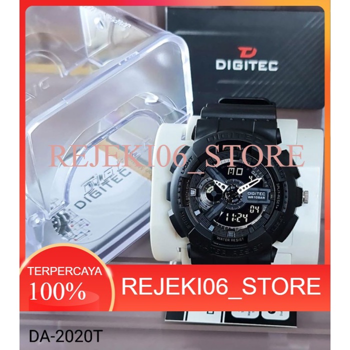 Jual Jam Tangan Pria Rubber Digitec DA2020T DA-2020T BK-4B