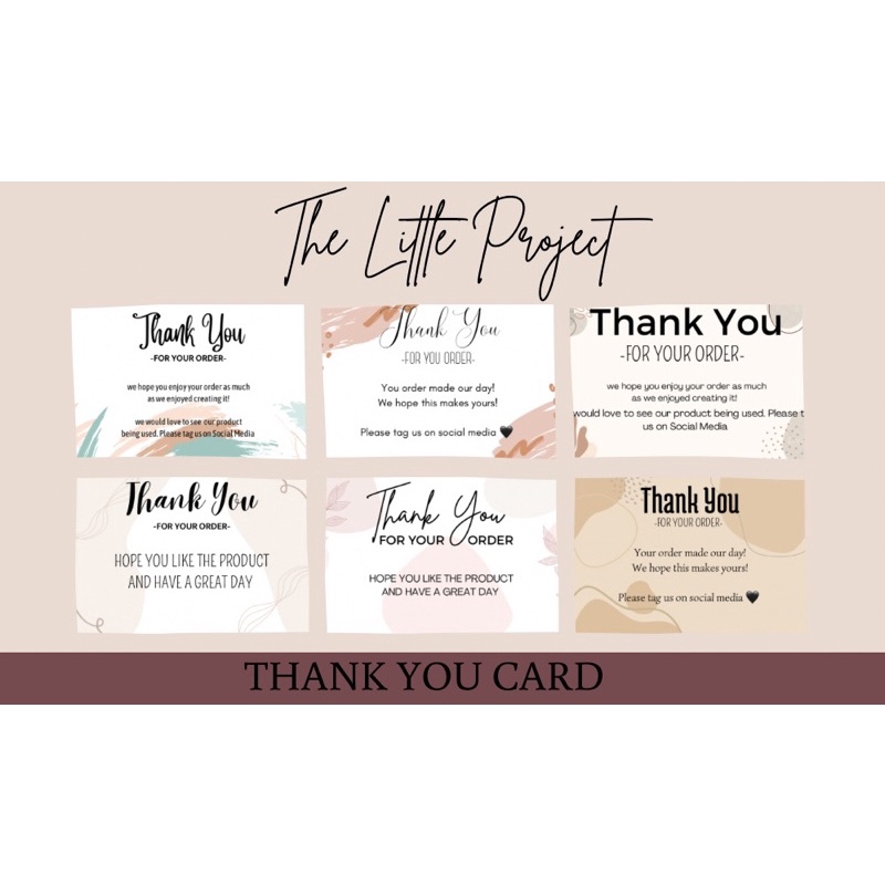 

THANK YOU CARD // THANK YOU CARD ONLINE SHOP - MIN. ORDER 100 PCS