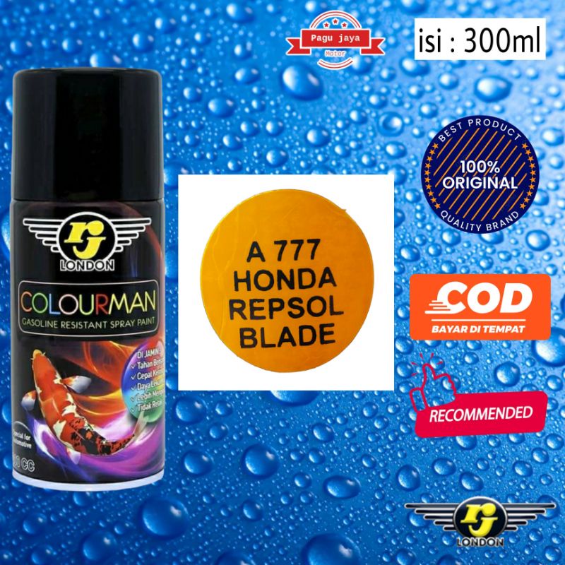 cat semprot honda repsol blade 300ml colourman rj london spray paint pilox pilok tahan bensin anti retak cepat kering