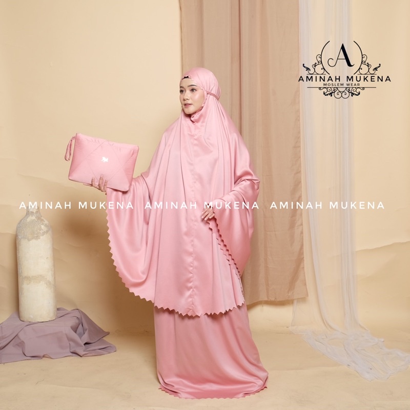 Mukena Dewasa Silky Traveling Daily Aminah Lasercut