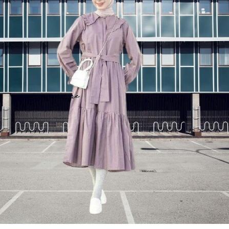 ✧ mica midi dress /midi dress wanita /midi dress katun paris /midi dress kekinian /long tunik /midi
