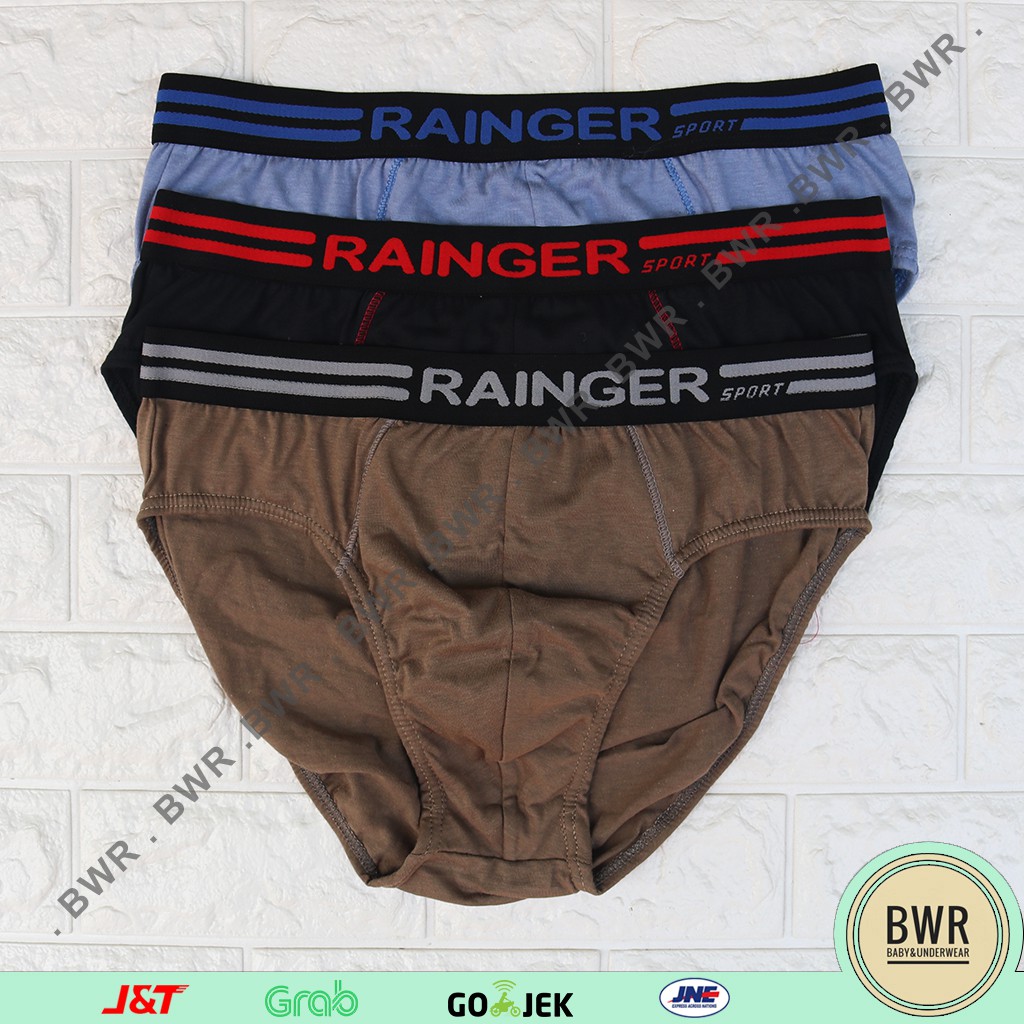 [ 3pc ] CD RAINGER RG 009 Box Hitam | Celana Dalam Pria Karet Boxer - Bwr