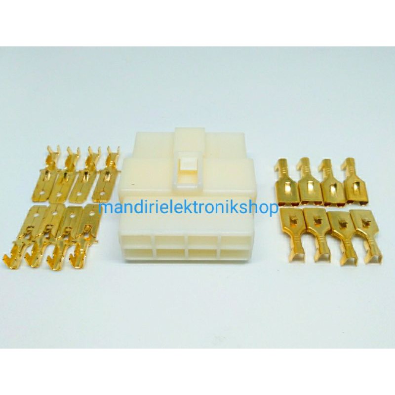 Soket Motor Mobil 8 Pin Besar + Skun / Konektor Kabel Motor Mobil