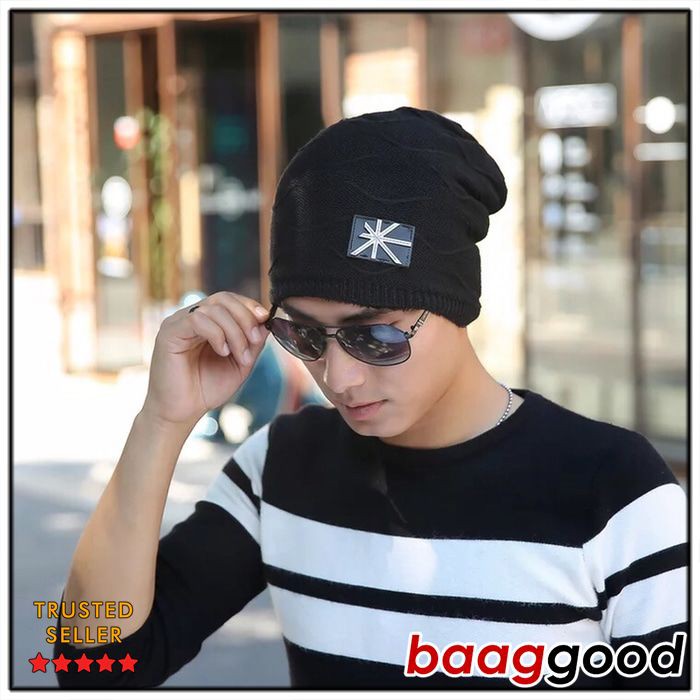 BG007 Topi Kupluk Import Pria Beanie Hat Korea Fashion Impor Cowok Korean Style
