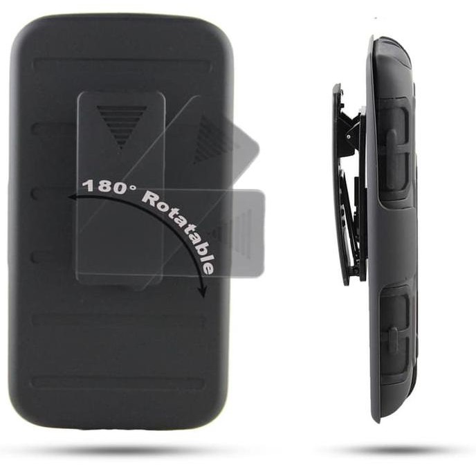 NEW CASE STAND HOLSTER BELT CLIP SAMSUNG GRAND PRIME/PLUS ARMOR FUTURE - HITAM MILENIA