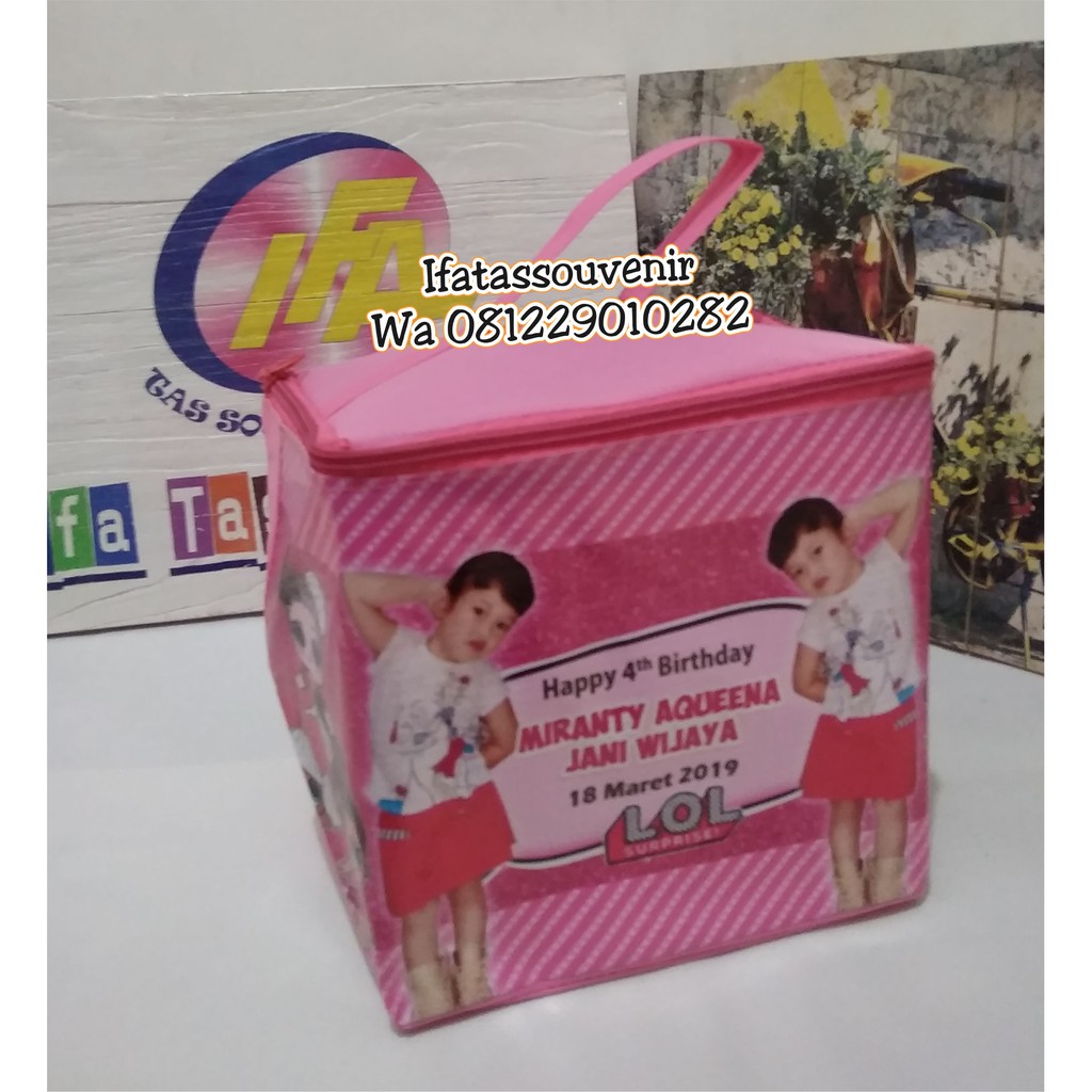 tas souvenir ulang tahun kubus LOL-2