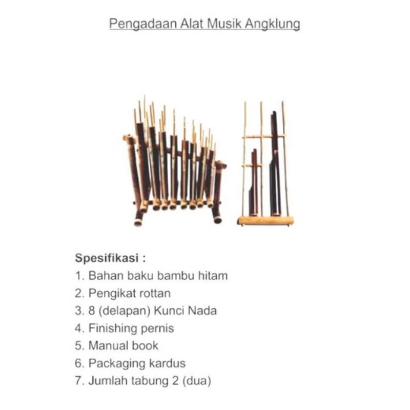 Angklung Hitam Mini KUALITAS TERBAIK Ukuran Anak TK/SD