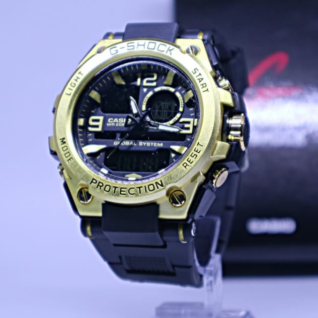 NEW JAM TANGAN PRIA CASIO G SHOCK GPW 8600 HITAM COKLAT