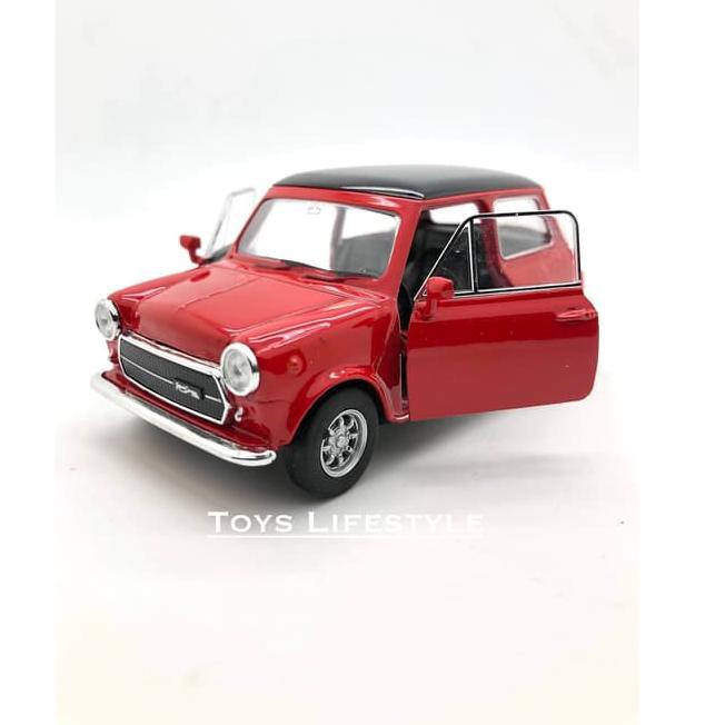 ￣ K8D Welly Diecast - Mini Cooper 1300 Skala 1:32 (Merah) ❇