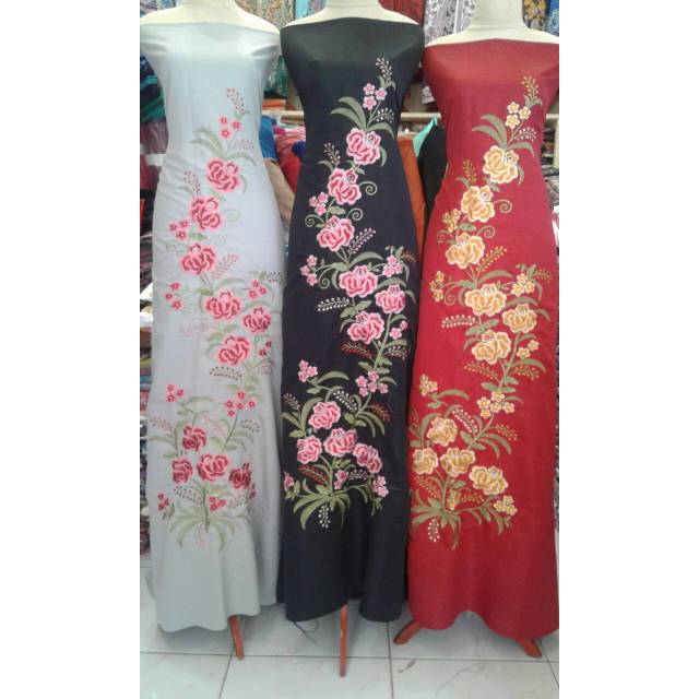 Kain gamis bordir bukitinggi