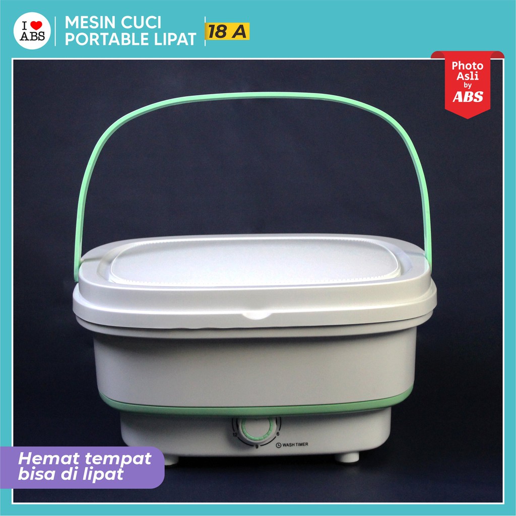 ABS MESIN CUCI PORTABLE MESIN CUCI LIPAT MINI FOLDING WASHING MACHINE  KAPASITAS 2,8kg-4