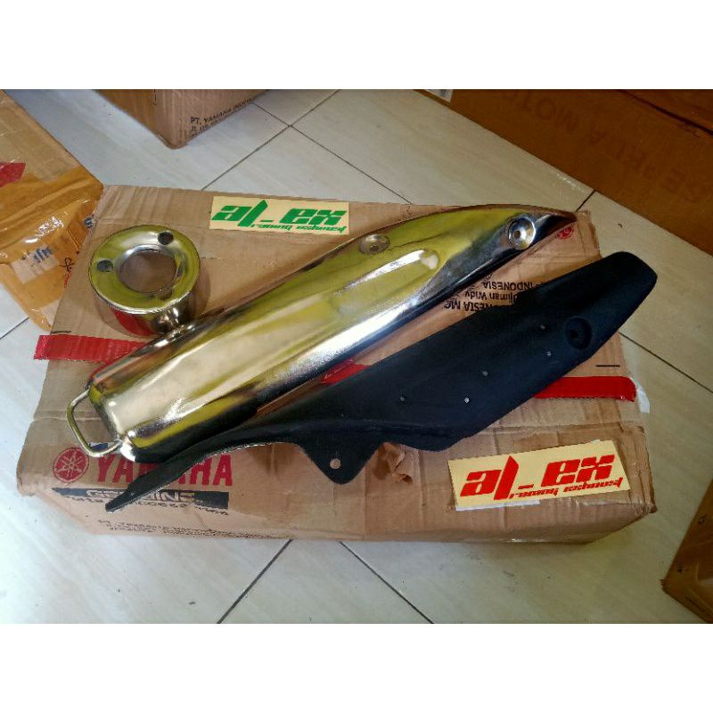 tameng knalpot peredam RX-King cover knalpot RX king peredam rx king 2006 207 2008 2009.  sudah dapa