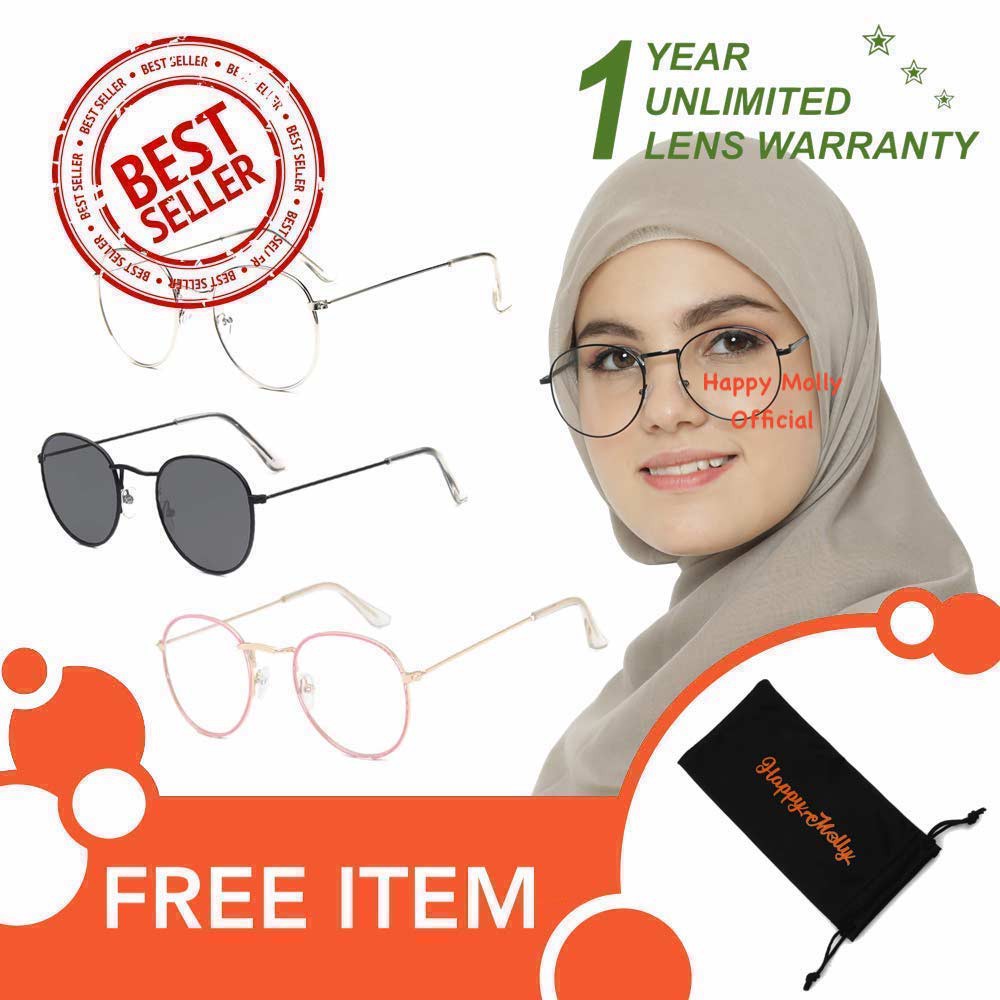 Kacamata Design Korea Pria Dan Wanita Hijab OVAL Group FREE SARUNG Shopee Indonesia