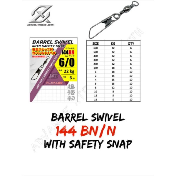 KILI KILI PANCING BARREL SWIVEL WITH SNAP AXZ SNAP CASTING TERLARIS