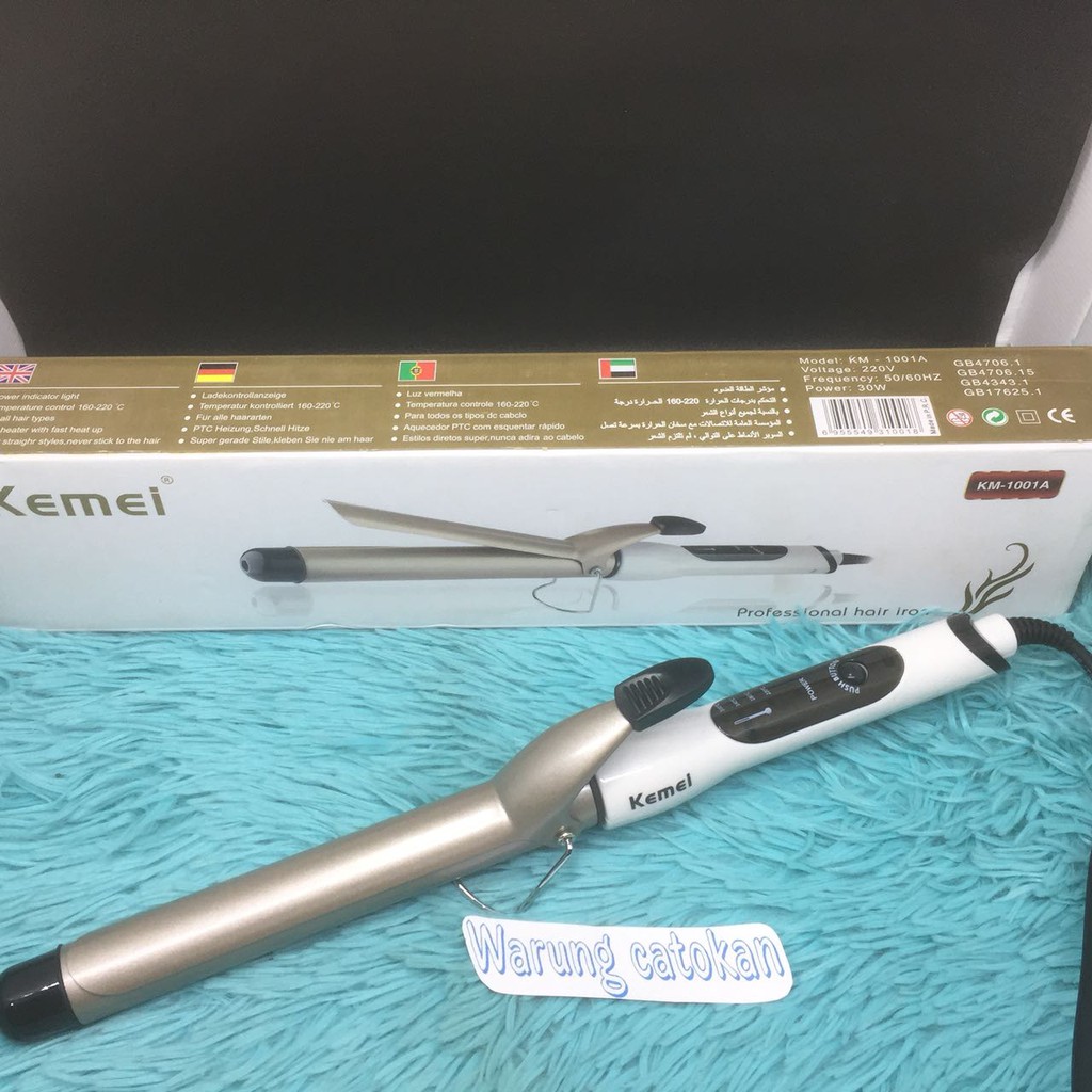Catokan curly kemei 1001A catokan bulat catokan tabung catok keriting original kemei