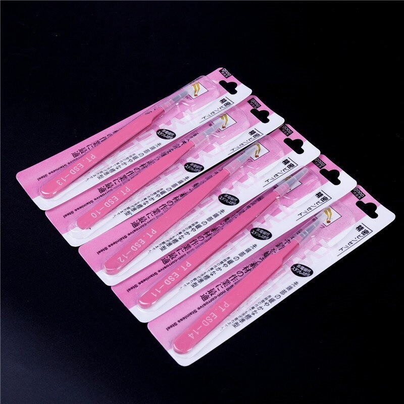 Pinset / Tweezer Panjang PT ESD-13 Pink 118 mm