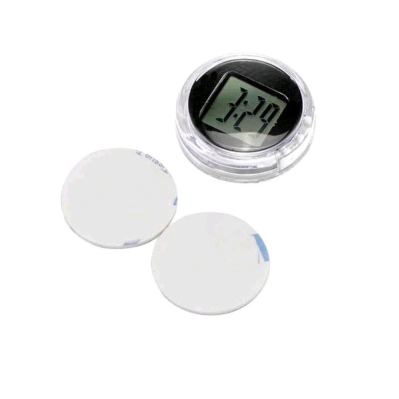 Jam Digital Tempel Sepeda Motor / Time Watch Mini Anti Air Speedometer / Dekorasi Jam Motor
