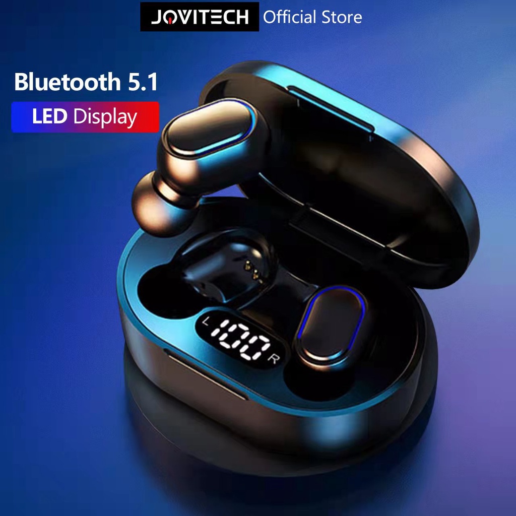 【COD】Jovitech TWS Earphone Bluetooth Wireless Earbuds Digital Display Touch Control Waterproof HiFi Stereo Headset -T10