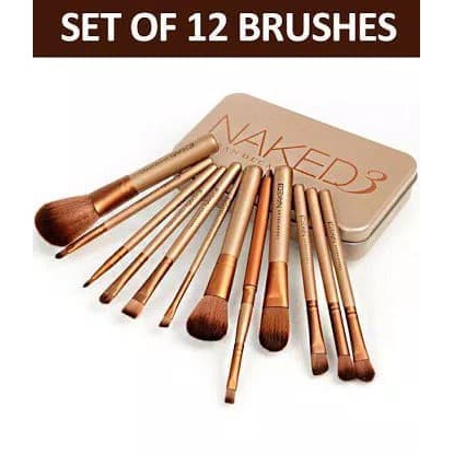 Kuas Make Up Naked 3 Set isi 12 Pcs / Make up Brush Naked