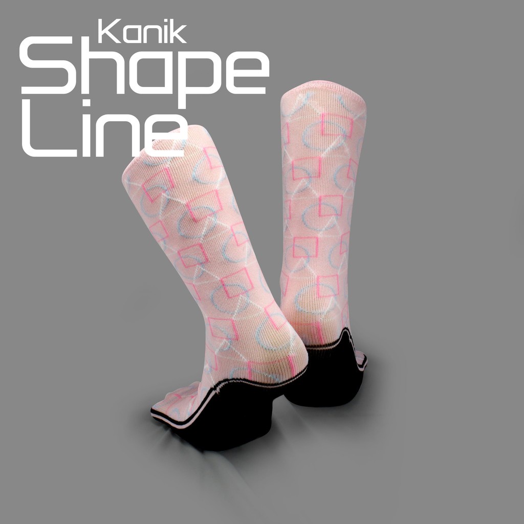 Kanik Infinity ShapeLine Kaos Kaki Jempol Tapak hitam Motif